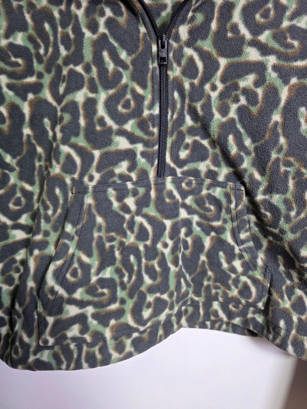 Tna Leopard Print Fleece Quarter-Zip Pullover - Picture 5 of 10
